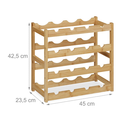 Wine rack for 16 bottles