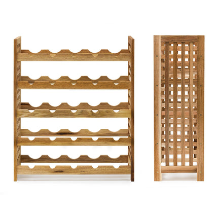 Wine rack in walnut for 25 bottles