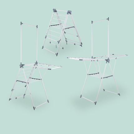 Winged Drying Rack with Clothes Rail – 15m Drying Length