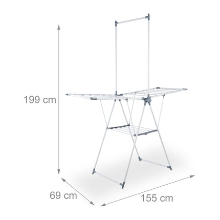Winged Drying Rack with Clothes Rail – 15m Drying Length