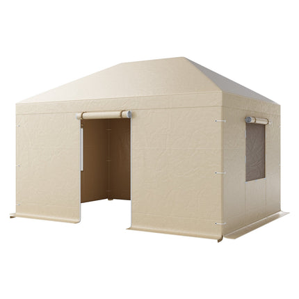 Winter Gazebo Cover 10x14 Ft Hardtop, PE With Windows