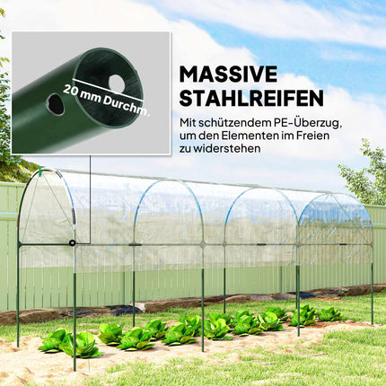 Winter-Proof Greenhouse with Arched Roof, 400x123x171 cm
