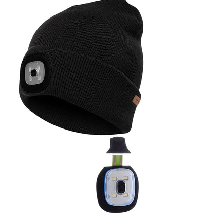 Winter hat with flashlight - black Trizand 22663