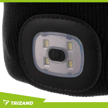 Winter hat with flashlight - black Trizand 22663