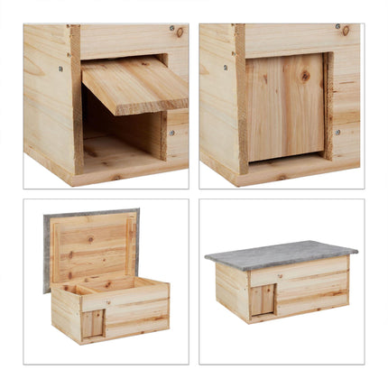 Winter-proof hedgehog house as a kit