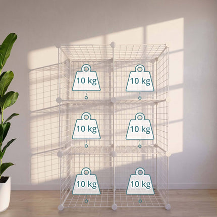 Wire Cube Storage Shelves, Modular Metal, Click-Fit