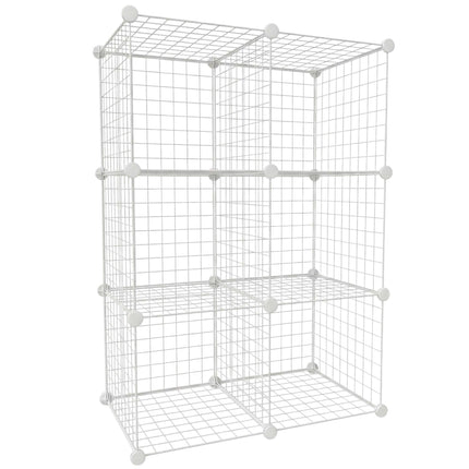Wire Cube Storage Shelves, Modular Metal, Click-Fit