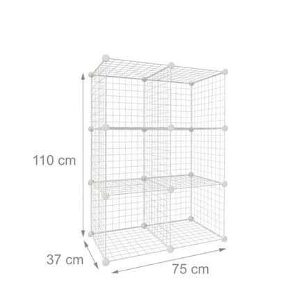 Wire Cube Storage Shelves, Modular Metal, Click-Fit