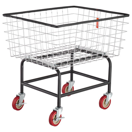 Wire Laundry Cart, 2.8 Bushel, Steel, 4 In Casters
