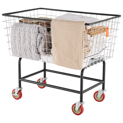 Wire Laundry Cart, 4.5 Bushel, 5 In Casters