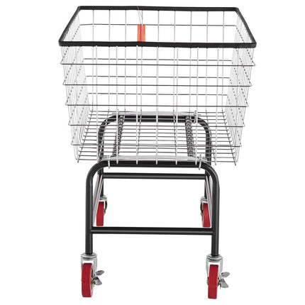 Wire Laundry Cart, 4.5 Bushel, 5 In Casters