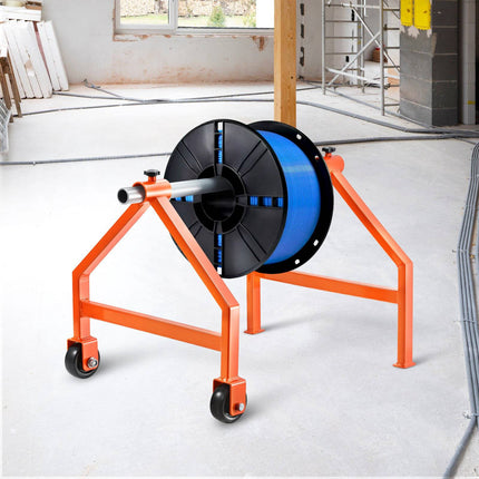 Wire Spool Rack With Wheels, 220 lb, Up To 30 In Spool