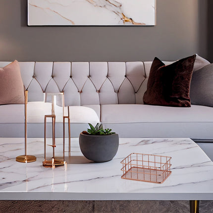 Wire basket rose gold
