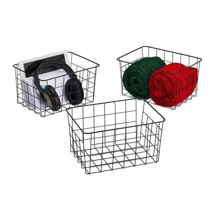 Wire baskets - set of 3