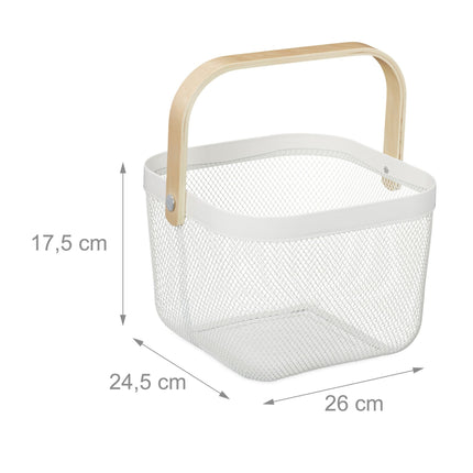 Wire baskets with handles, 2-pack