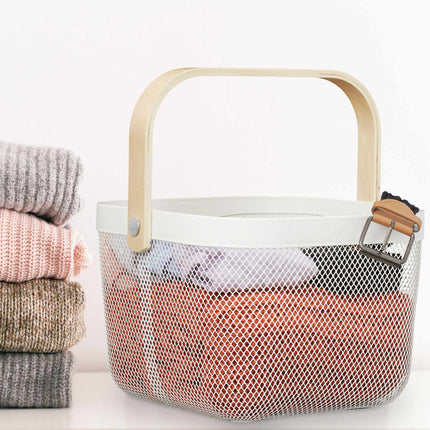 Wire baskets with handles, 2-pack
