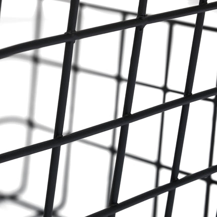Wire basket with wooden handle