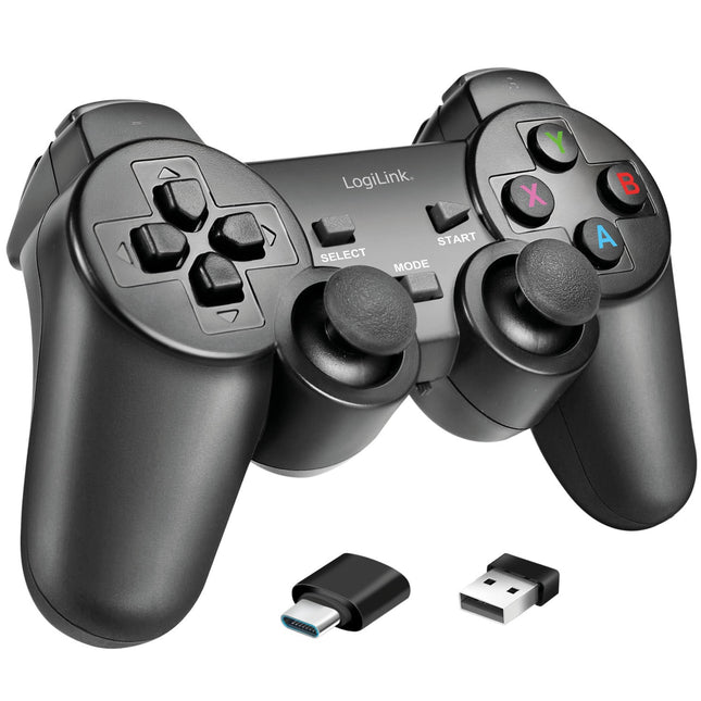 Wireless Gamepad 2.4 GHz, Black – PC & Android Compatible