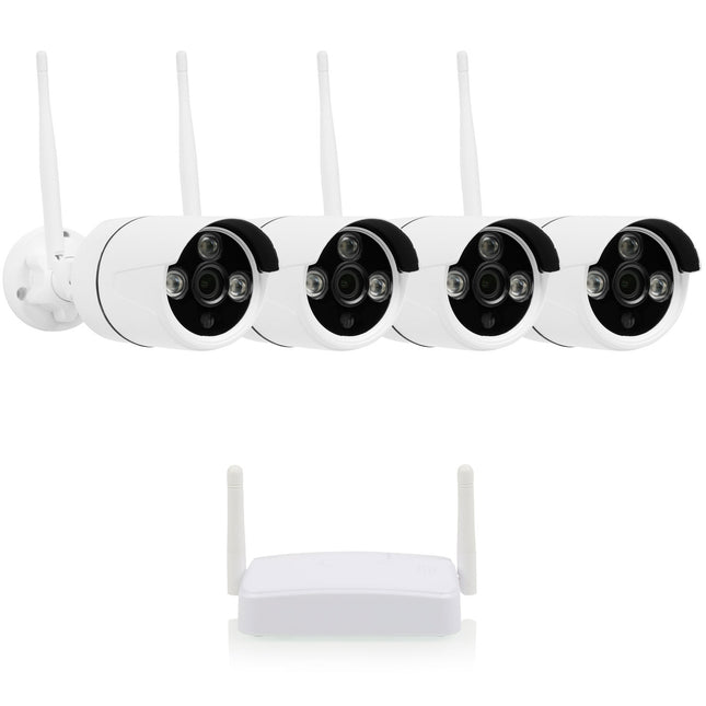 Wireless Security Camera System, 4 Cameras, 1080p HD, Night Vision