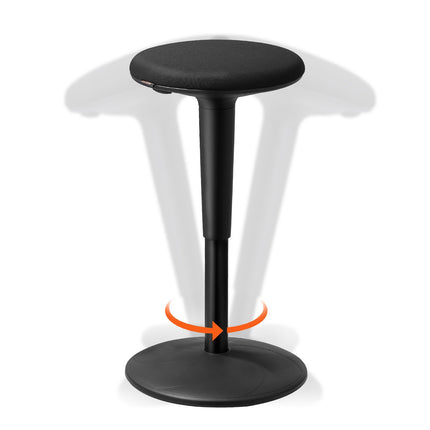 Wobble Chair Stool, Height Adjustable 21.7-28.3 in, Black