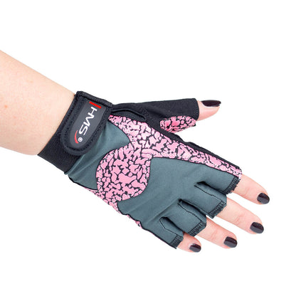 Women's Fitness Gloves, Size M, Pink/Gray