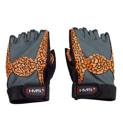 Women's Fitness Gloves, Size S, Orange/Gray