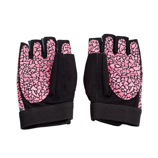Fitnesshandschoenen voor dames, maat S, roze/grijs