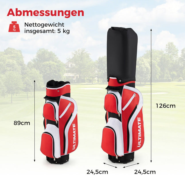 Women's Right-Handed Golf Club Set with Bag, Red