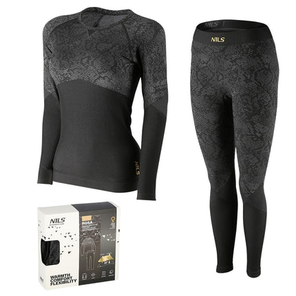 Women's Thermoactive Underwear Set, Black, L/XL