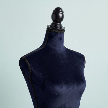 Women's Velvet Dress Form, Adjustable, Dark Blue