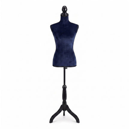 Women's Velvet Dress Form, Adjustable, Dark Blue