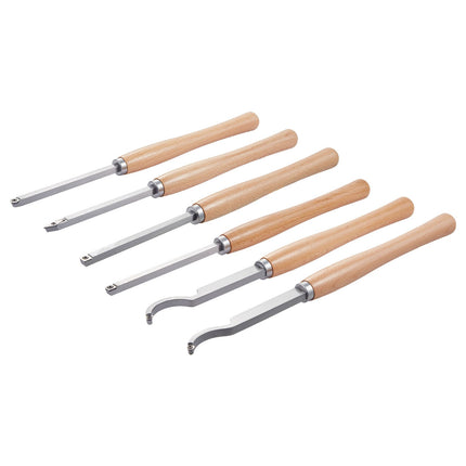 Wood Lathe Turning Tool Set, 6-Piece Carbide Inserts, Box