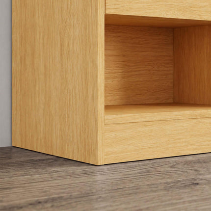 Wood-Look Bedside Table with Drawer, 2-Pack MDF