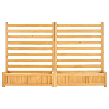 Wood Privacy Fence Panels 914 x 1143 mm, 2 Pack, Planters
