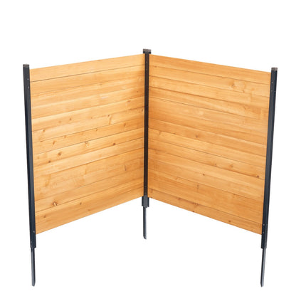 Wood Privacy Fence Screen, 2-Panel 38 x 42 in