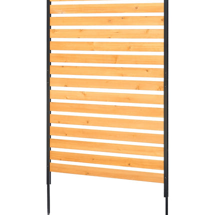 Wood Privacy Fence Screen, 39 x 61 in, 1 Panel, Stakes