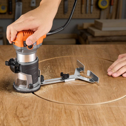 Wood Router 1 HP 710W, Variable Speed, Soft Start, 3 Bases