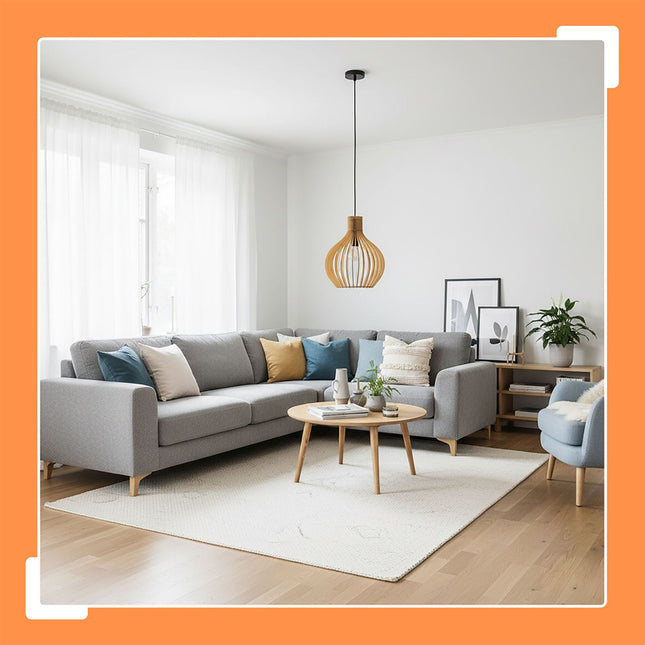 Wood Slat Pendant Light – Dining Room Illumination