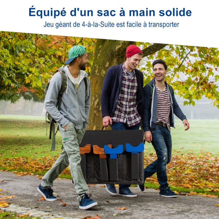 Wooden 4-in-a-Row Game Set with Carry Bag, Large