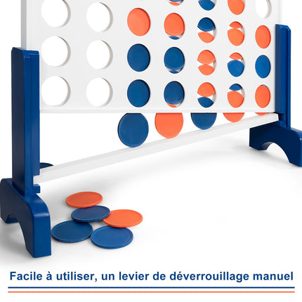Wooden 4-in-a-Row Game Set with Carry Bag, Large