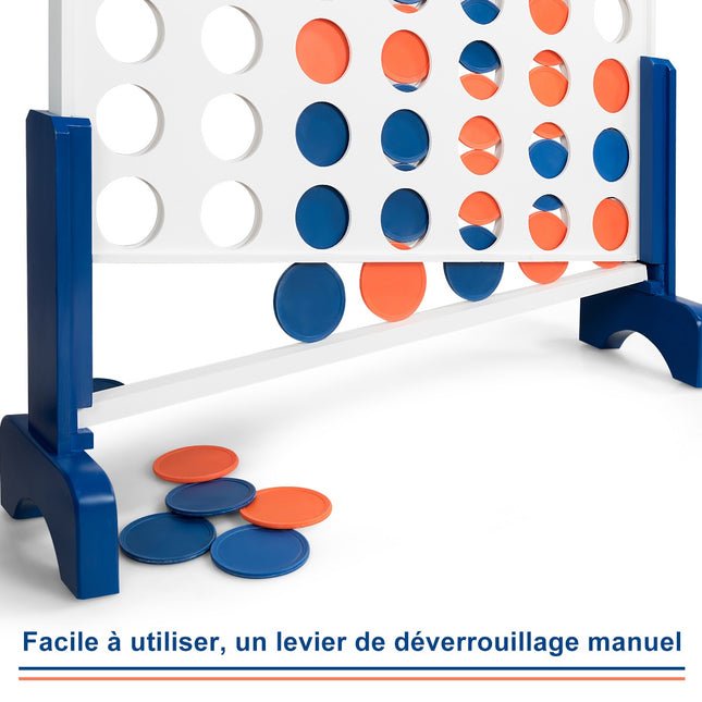 Wooden 4-in-a-Row Game Set with Carry Bag, Large