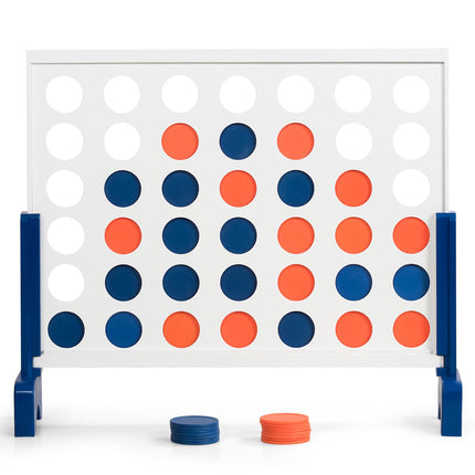 Wooden 4-in-a-Row Game Set with Carry Bag, Large
