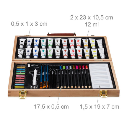 Wooden Art Case 56-Piece