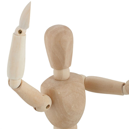 Wooden Articulated Mannequin Set, 30cm, 2-Pack