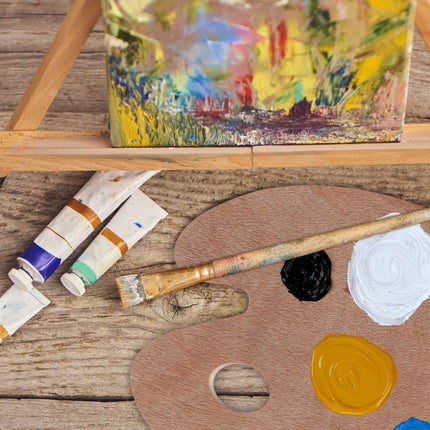 Wooden Artist Mixing Palettes, Set of 5