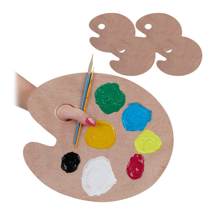 Wooden Artist Mixing Palettes, Set of 5