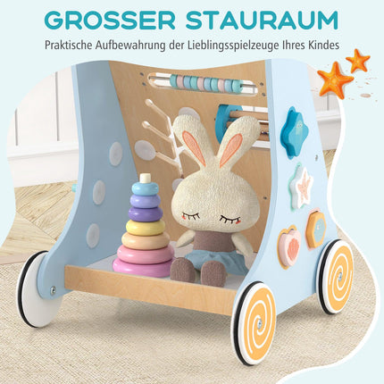 Wooden Baby Walker with Wheels – Montessori Learning Toy