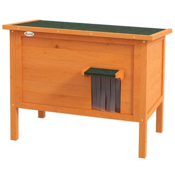 Outdoor wooden cat house, insulated & elevated, 60x60x81.5cm
