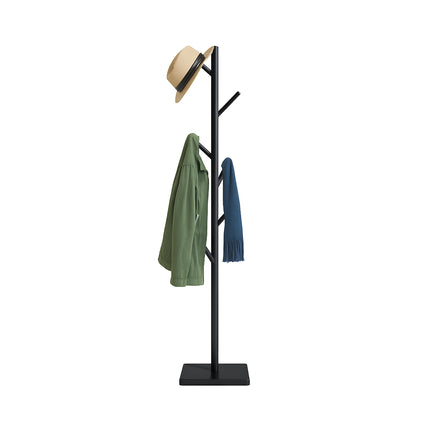 Wooden Coat Rack with 8 Hooks, Freestanding
