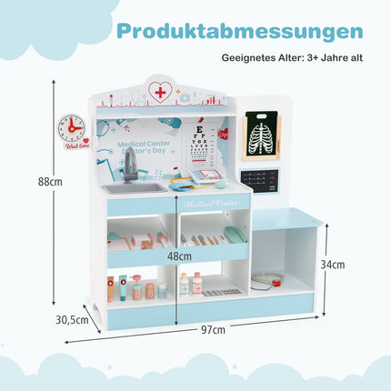 Wooden Doctor Playset for Kids with 24 Accessories